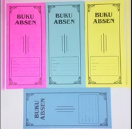 BUKU ABSEN ABSENSI UKURAN BESAR KEHADIRAN HARIAN SISWA KARYAWAN GURU PEGAWAI SEKOLAH PROMO COD GRATI