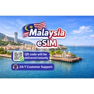 Malaysia eSIM with High-Speed Internet (4G;LTE;5G) and Unlimited Hotspot (TOTAL 1GB ~ 5GB)
