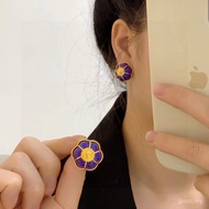 Simple Style Purple Earrings Earrings Design Elegant 0JK3