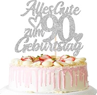 1 Piece 90th Birthday Cake Decoration Glitter Happy 90th Birthday Cake Decoration Happy Birthday Cak