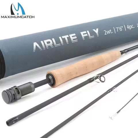 Maximumcatch Airlite Super Light Fly Fishing Rod 7'6''/10' 2/3WT IM10 30T+36T Graphite Carbon Fiber 