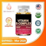 Kirkland Signature B-Complex 1000 – 11-in-1 with B1, B6, B12, Biotin & Vitamin C – Energy, Brain & I