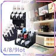 Paper Cup Organizer 4/8/9 slots Multifunctional Cup Glass Rack Paper Cup Holder