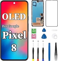 OLED for Google Pixel 8 5G Screen Replacement LCD Touch Display Frame Digitizer with Full Set of Rep