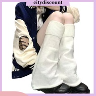 <citydiscount> Elastic Leg Warmers Knitted Leg Warmers Japanese Style Long Leg Warmers Trendy Elasti