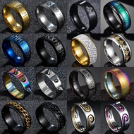 Fashion Mood Rings Set Engagement Lovers Stainless Steel Ring For Women Ladies Party Wedding Jewelry Scripture Rings Wholesale