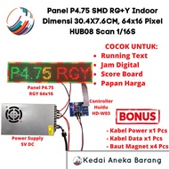 LED Module Panel P4.75 F3.75 64x16 Running Text SMD RG Y RG+Y Indoor Dual Color Dot Matrix