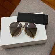 CELINE 墨鏡（深綠鏡片配金框）