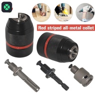 1F Keyless Drill Chuck 10mm3/8 13mm1/2 For Rotary Hammer/Hammer Drill Hex Shank Fixture Tool Hand Dr