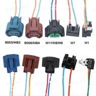 1pcs 9005 9006 H7 H1 H11 LED Female Adapter Wiring Harness Sockets Wire Connector For Headlights Fog