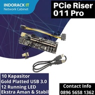 PCIe Riser Card 011s PRO - For Mining VGA / GPU - 10 Kapasitor - Lokashop100