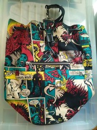 絕版 中古袋 JPG Jean paul gaultier The virus man 漫畫印花束口背包 vintage 1995 1996 年