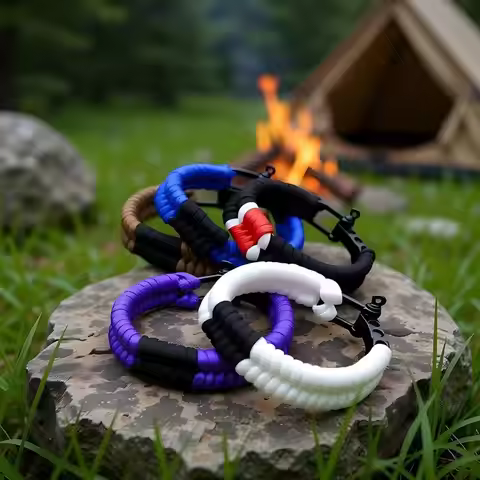 7-core Brazilian Judo UmbrellaRope U-shaped Adjustable Buckle Braided Bracelet Outdoor Emergency Cam