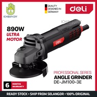 DELI 890W Angle Grinder DE-JM100-3E Ultra Motor M10 Professional Series Power Tools Ready Stock Mala