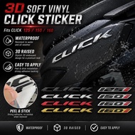 Waterproof 3D letter and symbol stickers for decorating motorcycle wheels, compatible with Honda Cli