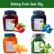 Doking Jam 3kg Strawberry, Mango, Blueberry For Milktea, Bread or Cake