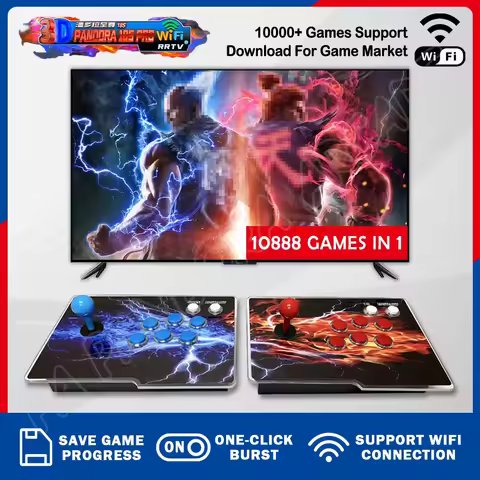 10888 EX All in 1 Split Arcade Box Machine Pro 3D Wi-Fi Multiplayer Joystick 6 Buttons Retro Arcade 