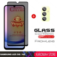 LAYAR Screen Protector Ceramic Matte Anti Spy Privacy Samsung Galaxy M15 A25 4G / A25 5G / A15 4G / 