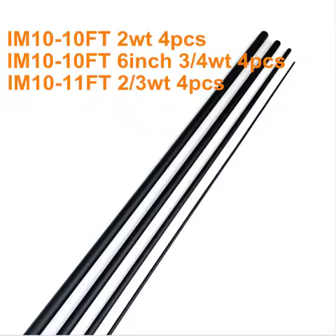 IM10 10FT 2wt / 10'6'' 3/4wt /11FT 2/3wt Carbon FLY Fishing Rod Blank Transparent Black Repair Rod B