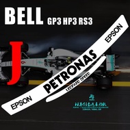 Racing Car Sunshade Sticker for BELL GP3 HP3 RS3 GTX3 Full Helmet Karting Motorcycle Decal Protectio