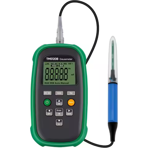 Digital Gauss Meter 0–3000mT, AC/DC Tesla Meter with Probe, ±2% Accuracy Magnetic Field Tester for M