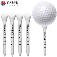 CHINK 100pcs White Striped Golf Tee, Digital Scale Wooden Golf Wood Tees, Durable 69/83mm Golf Holde
