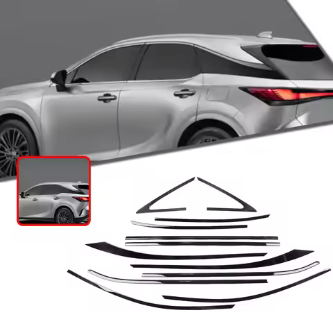 For Lexus RX RX350 RX350h RX450h RX500h 2022-2025 Exterior Window Frame Trim Strip Gloss Black Seal 