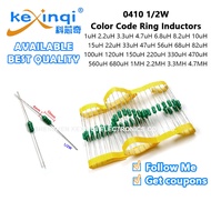 (50pcs) 0410 1/2W Color Code Ring Inductors 1uH 2.2uH 4.7uH 6.8uH 10uH 22uH 47uH 68uH 100uH 220uH 33