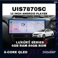12 Inch UIS7870SC 2.7Ghz Android 13 4GB RAM 64GB ROM Android Player for Honda City GM6 (6 WAY CAMERA