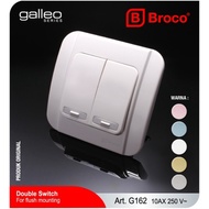 Broco G162-55S Galleo Double Switch Series IB Inbow Broco GALLEO G162