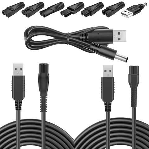 8in1 universa Shaver Charger with15V and 4.3v Charging Cable Set for Philips Norelco HQ8505 One Blad