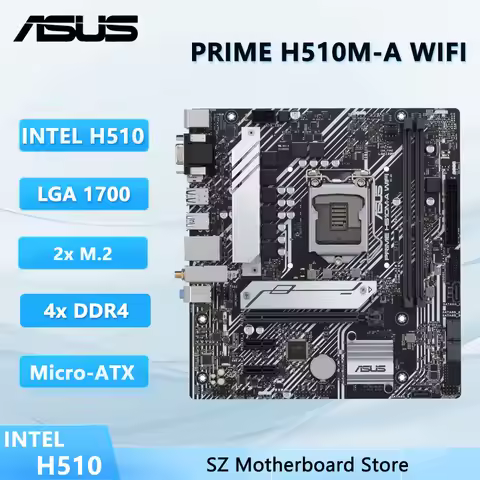 ASUS PRIME H510M-A WIFI Motherboard Intel H510 LGA1200 DDR4 64GB Wi-Fi 5 support i3-10300 i5-10600 i