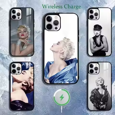 True Blue M-Madonna 80s Phone Case For iPhone17,16,15,14,13,12,11 Plus,Pro,Max Magnetic with Wireles