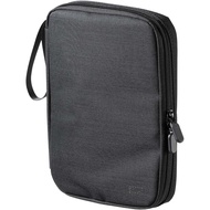 Sanwa Direct Gadget Pouch Thin Cable Charger Storage Travel Case Gadget L Size Black 200-BAGIN036BK