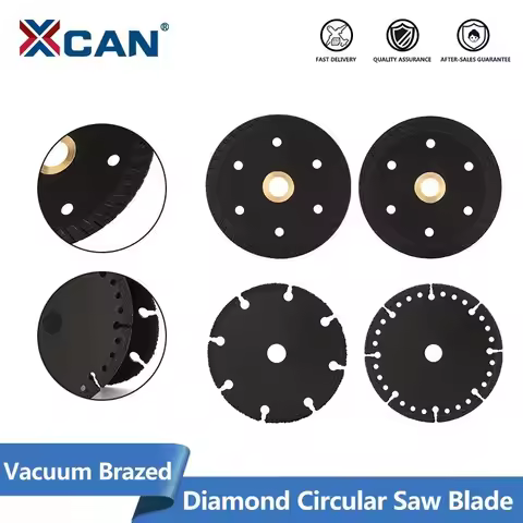 XCAN Saw Blade 3"×3/8" 76mm×10mm Vacuum Brazed Tungsten Carbide Circular Saw Blade Diamond Turbo Cut