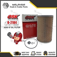 OSK O-2184 HINO EH700-6" EL100 OIL FILTER (15607-1090)