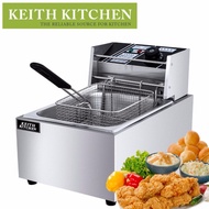 KEITH KITCHEN - Stainless Steel Commercial Electric Single Tank Deep Fryer 2500W 8 Liter