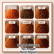 GULAI SPICES KELANTAN CURRY/ KG.LANGGAR Weight 50 grams
