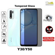 ANTI GORES KACA UNTUK VIVO Y30 / Y50 CERAMIC MATTE TEMPERED GLASS PRIVASI SPY PELINDUNG LAYAR