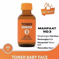(ISI 2 PCS BEST SELLER) ASLI - TONER RDL BABYFACE BPOM NO 3 ORIGINAL / SEMUA JENIS KULIT COD