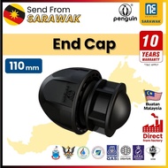 110mm Penguin End Cap HDPE Poly Pipe connector Compression Poly Pipe Fitting Sambungan Paip Air