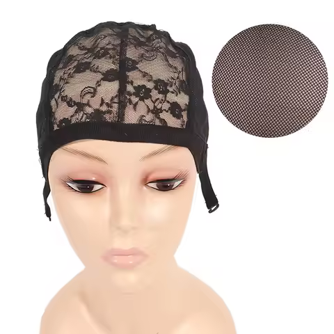 1-3pcs Black Rose Mesh Wig Caps, For Making Wigs with Elastic. Band On The Back Easy Weaving. Ventil