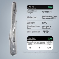 TEBEN | Transparent Window Portable Foldable Fishing Rod Bag