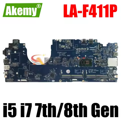 Akemy LA-F411P Mainboard For Dell Latitude 15 5590 Laptop Motherboard DDM80 w/ i5 i7 7th Gen or 8th