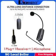 【✅SG Seller✅】RICHMENT 2.4G UHF 2 In 1 Headphones Wireless Mic Headset and Handheld Wireless Micropho