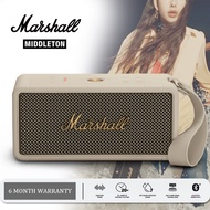 【6 Month Warranty】Marshall MIDDLETON Portable Speaker Bluetooth Bass Portable Speaker Microphone with Speaker Power Bass for IOS/Android/PC Bluetooth Speaker Wireless Travel Waterproof Speaker 20 Hour Battery Life Authentic Marshall Speaker