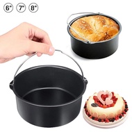 Air Fryer Accessories 6/7/8Inch Round Baking Mold Air Fryer Basket Tray Cake Mould Non Stick Pan 空气炸锅零件