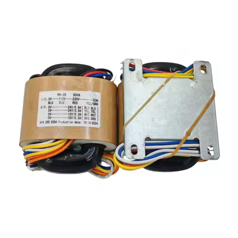 50W 50VA R-type Primary Input 0-115-230V-SCN or 0-220V-SCN Secondary Output 25V 18V-9V 24V-12V R-cor