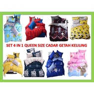 Gift/Cadar Queen/Queen Bed Sheet/Cadar Murah Queen Size/Cadar Tilam/Queen Cadar/Cadar Getah keliling