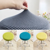 【READY STOCK】VIVI Stool Cover Round Piano Modern Chair Cover Seat Cover Massage Dining Gaming Poang Plain Dyed Polyester Bar Stool Cover for Wedding Hotel Banquet Chair Anti-dirty Soft Elastic Slipcover